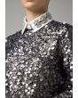 Choice Rhinestone Embellished Detachable Collar Off White