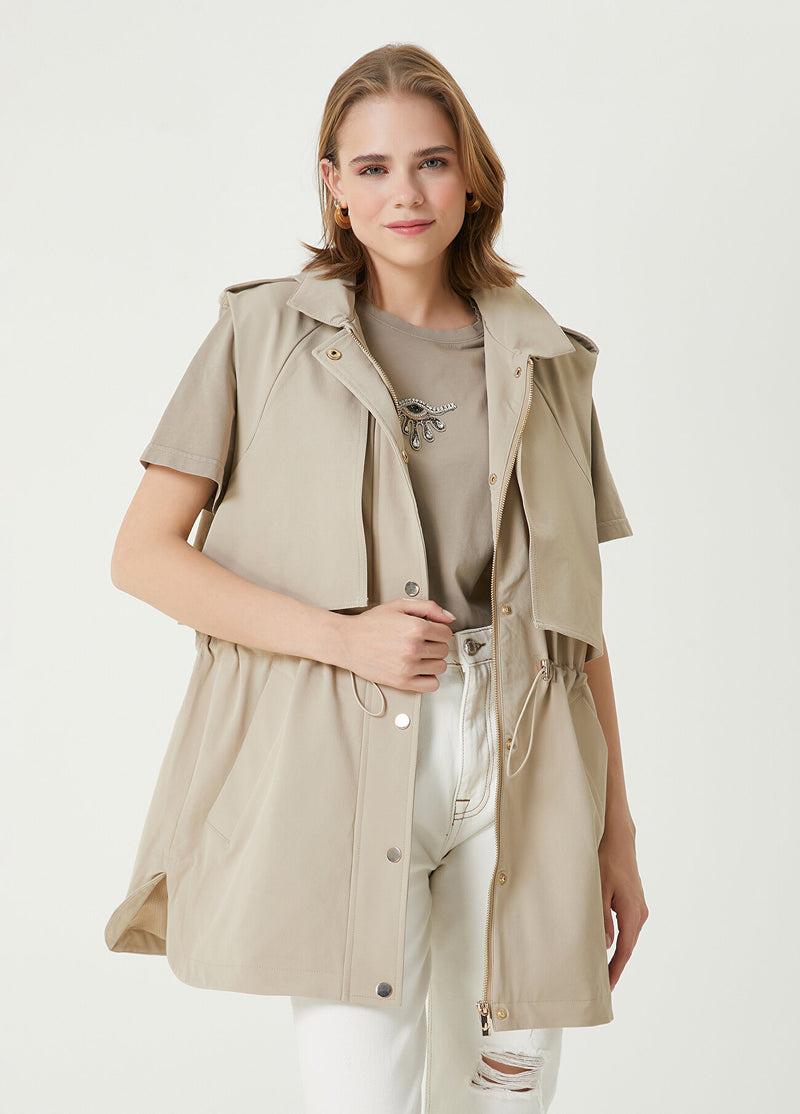 Beymen Club Trench Form Detailed Vest Beige