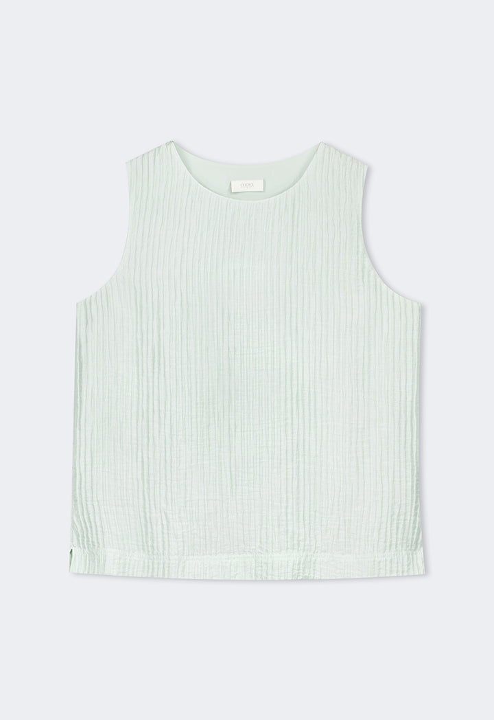 Choice Sleeveless Textured Top Mint