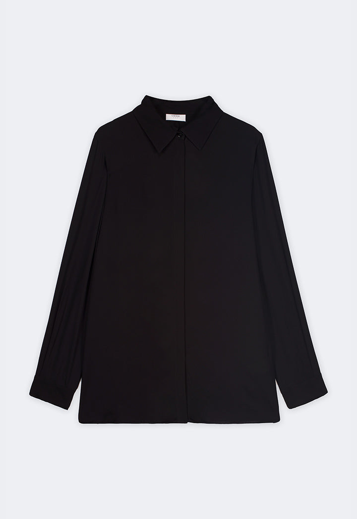 Choice Basic Long Sleeve Shirt Black