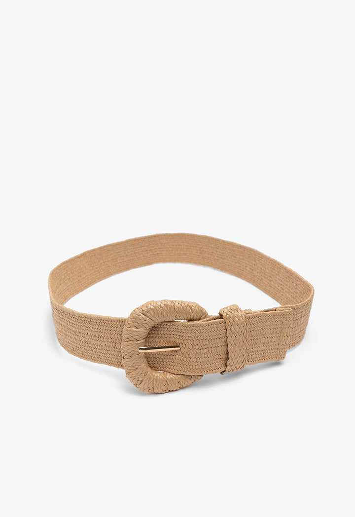 Choice Solid Braided Woven Belt Camel