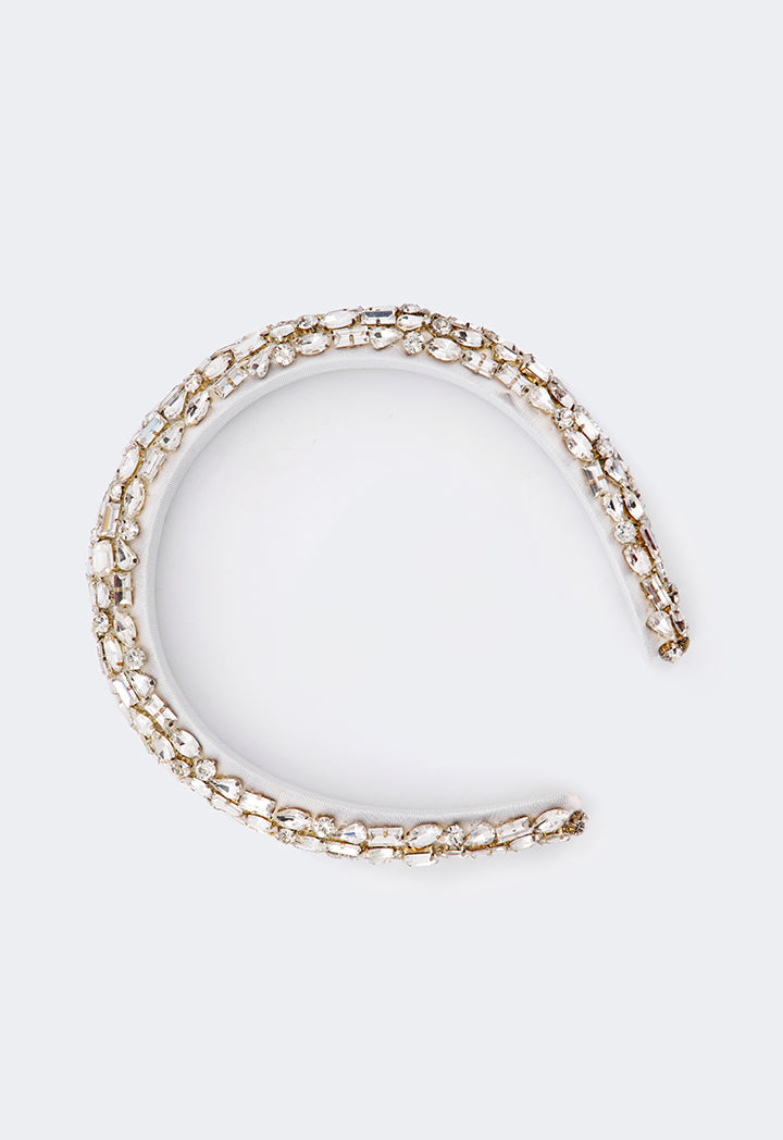 Choice Crystal Encrusted Hairband Silver