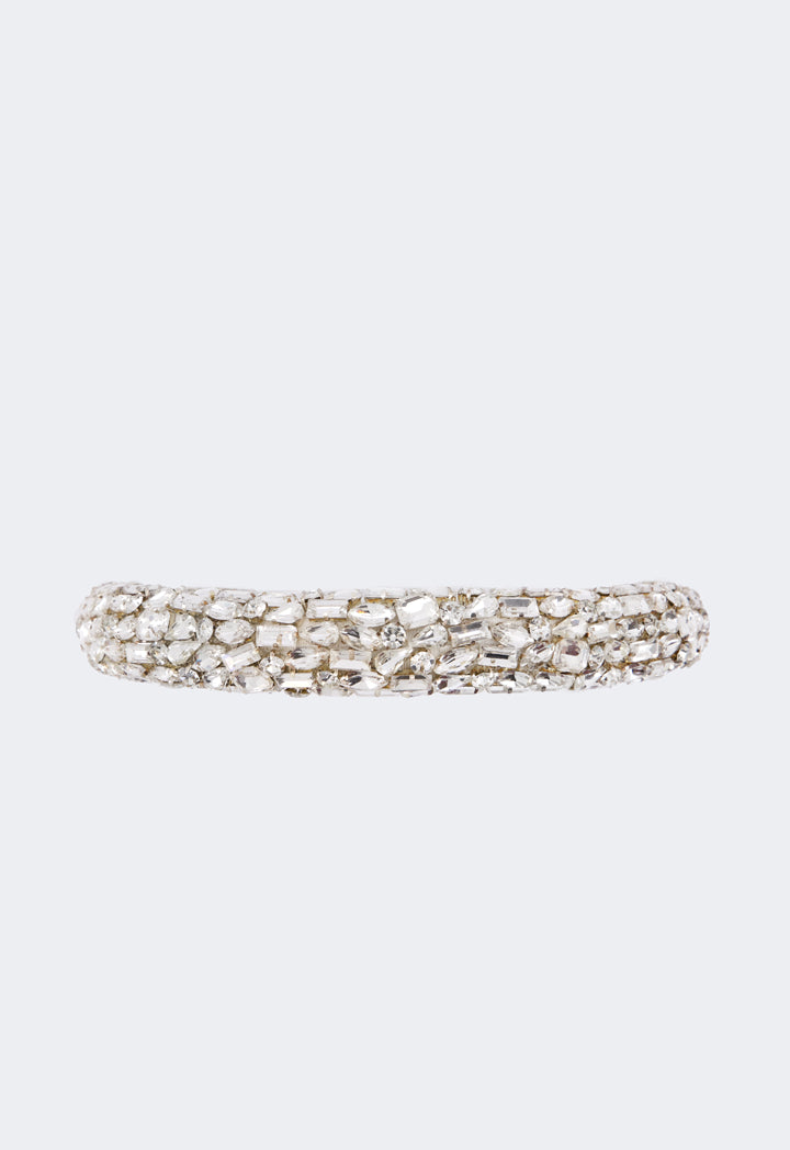 Choice Crystal Encrusted Hairband Silver