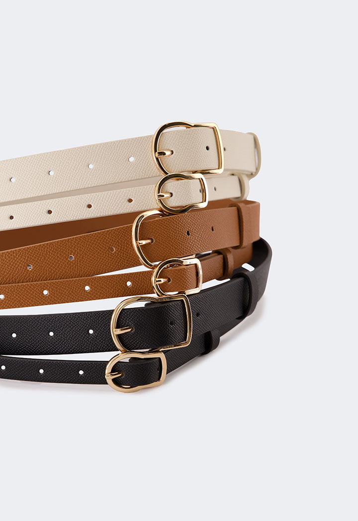Choice Double Strap Belt Brown