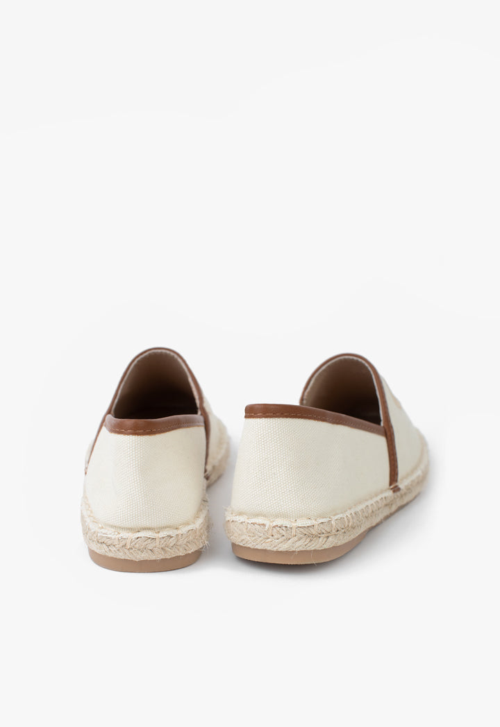 Choice Embroidered Knitted Espadrilles Ivory