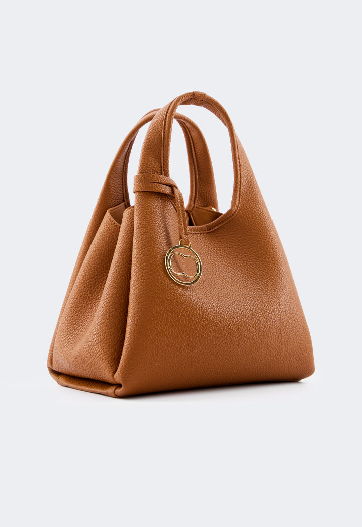 Choice Classic Solid Handbag Brown