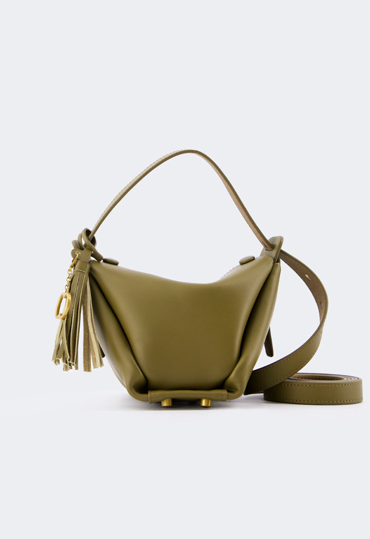 Choice Modern Plain Pu Leather Handbag Green