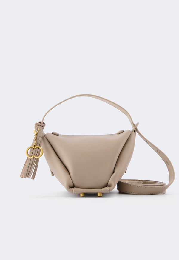 Choice Modern Plain Pu Leather Handbag Beige