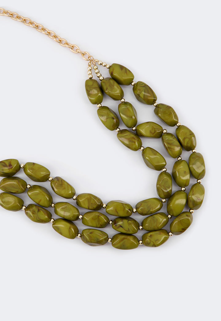 Choice Multistrand Marble Necklace Green