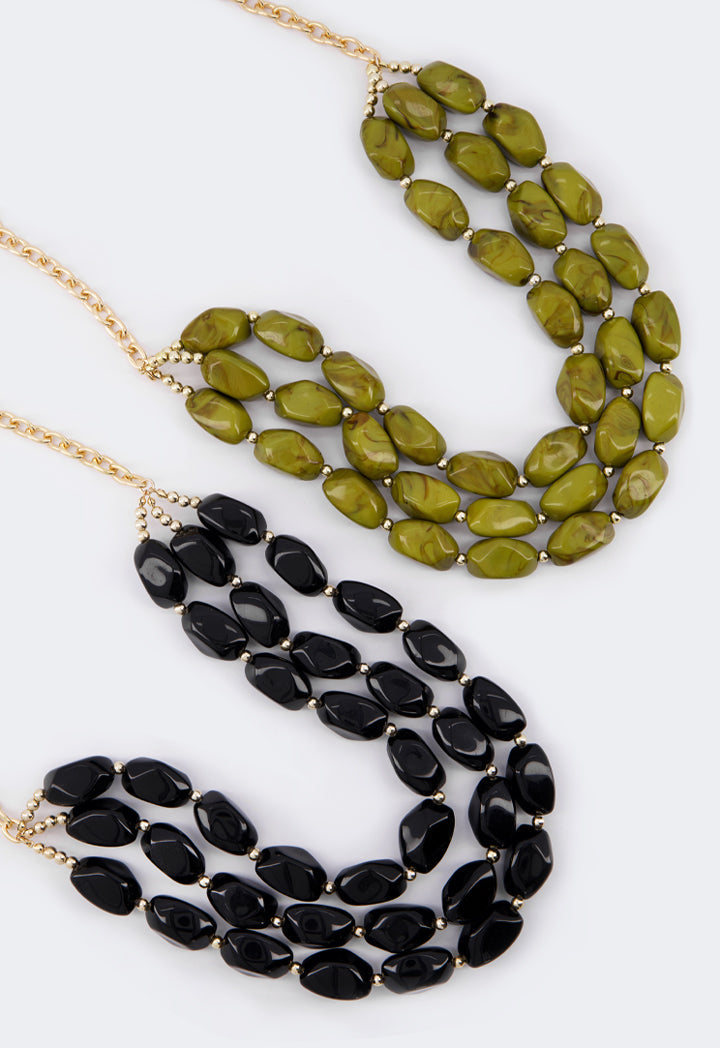 Choice Multistrand Marble Necklace Green