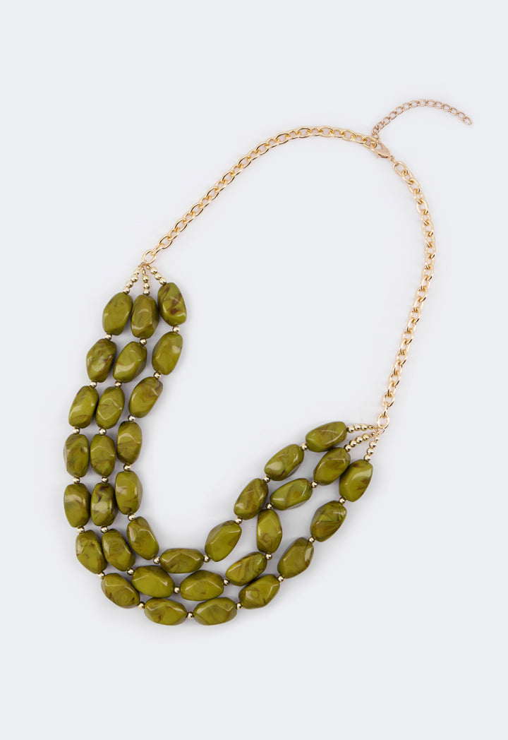 Choice Multistrand Marble Necklace Green