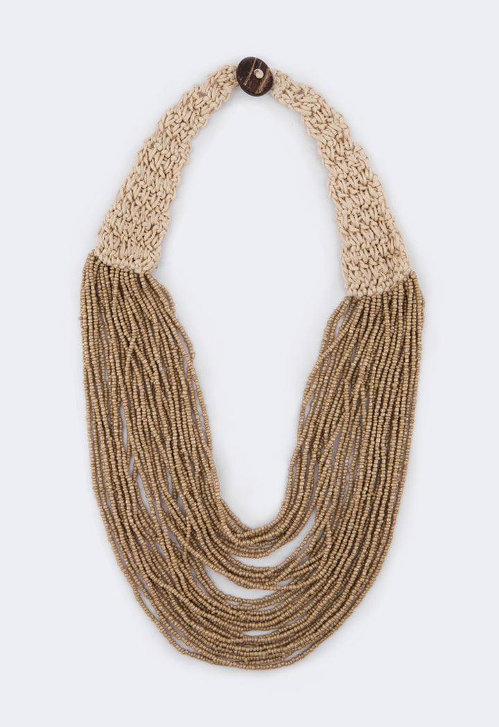 Choice Multistrand Beaded Necklace Sand