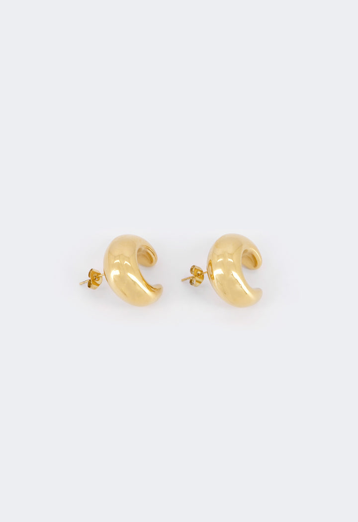 Choice Metallic Crescent Earrings Gold