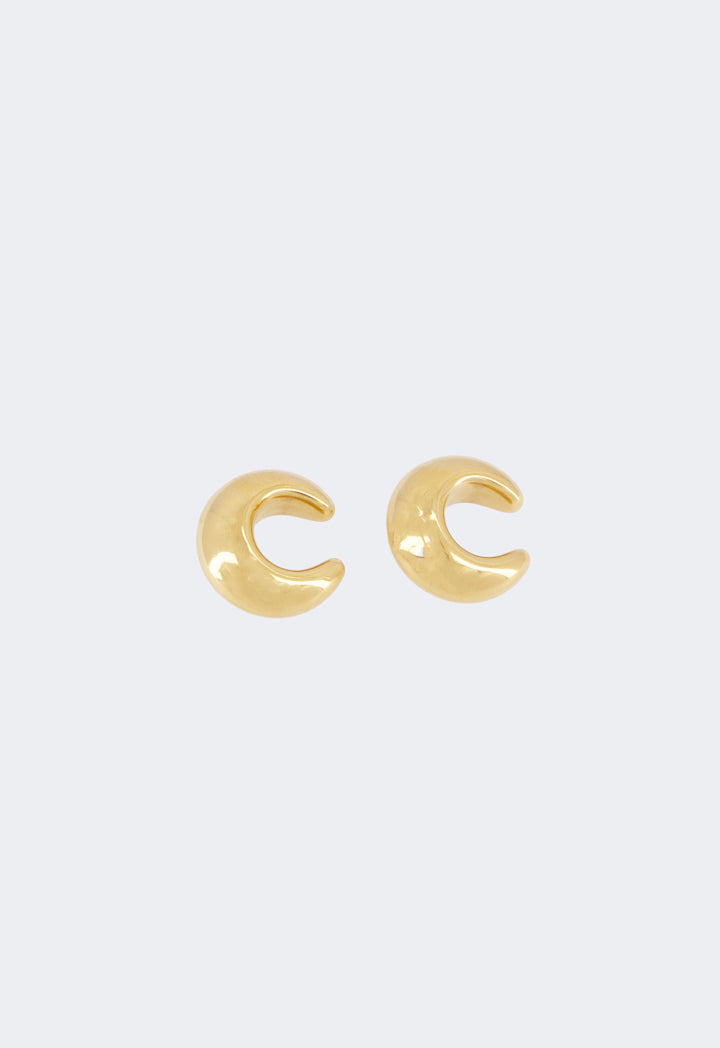 Choice Metallic Crescent Earrings Gold