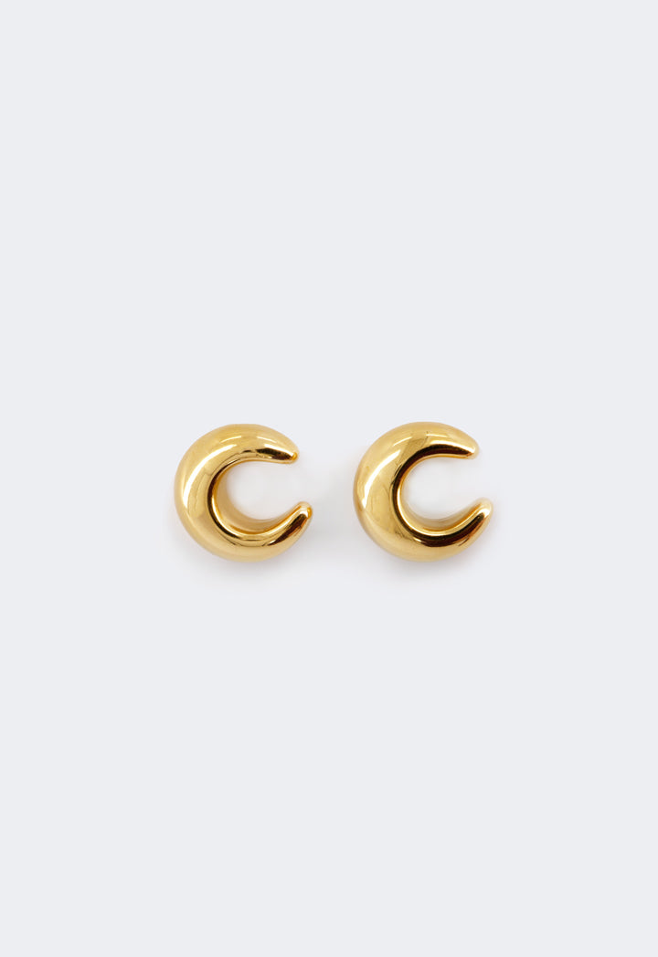 Choice Metallic Crescent Earrings Gold