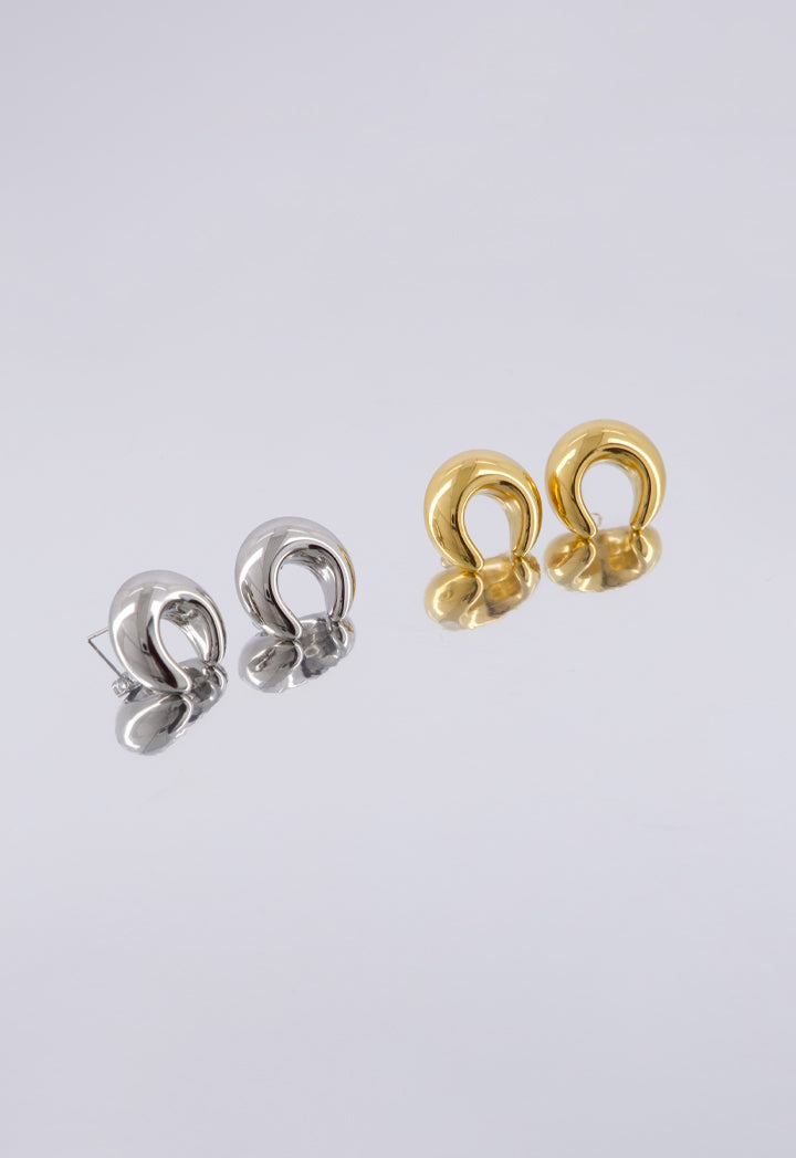 Choice Metallic Crescent Earrings Gold