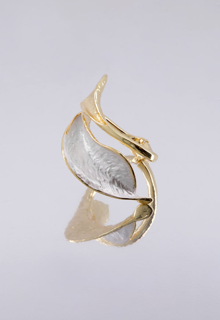 Choice Metallic Leaves Bangle Gold