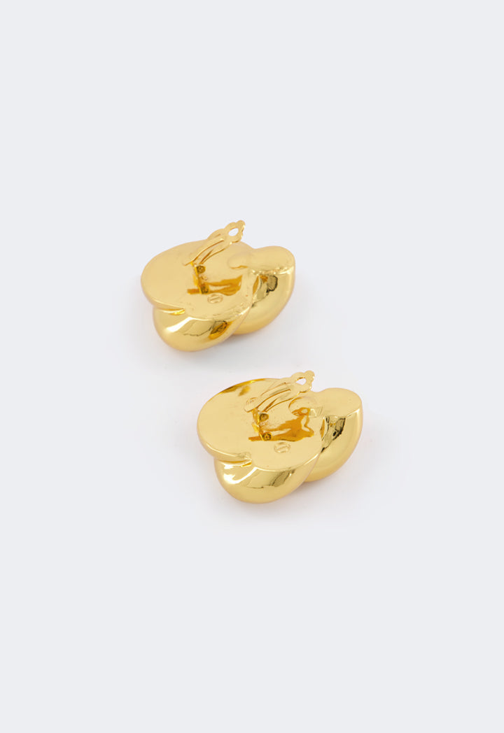 Choice Metallic Knot Earrings Gold