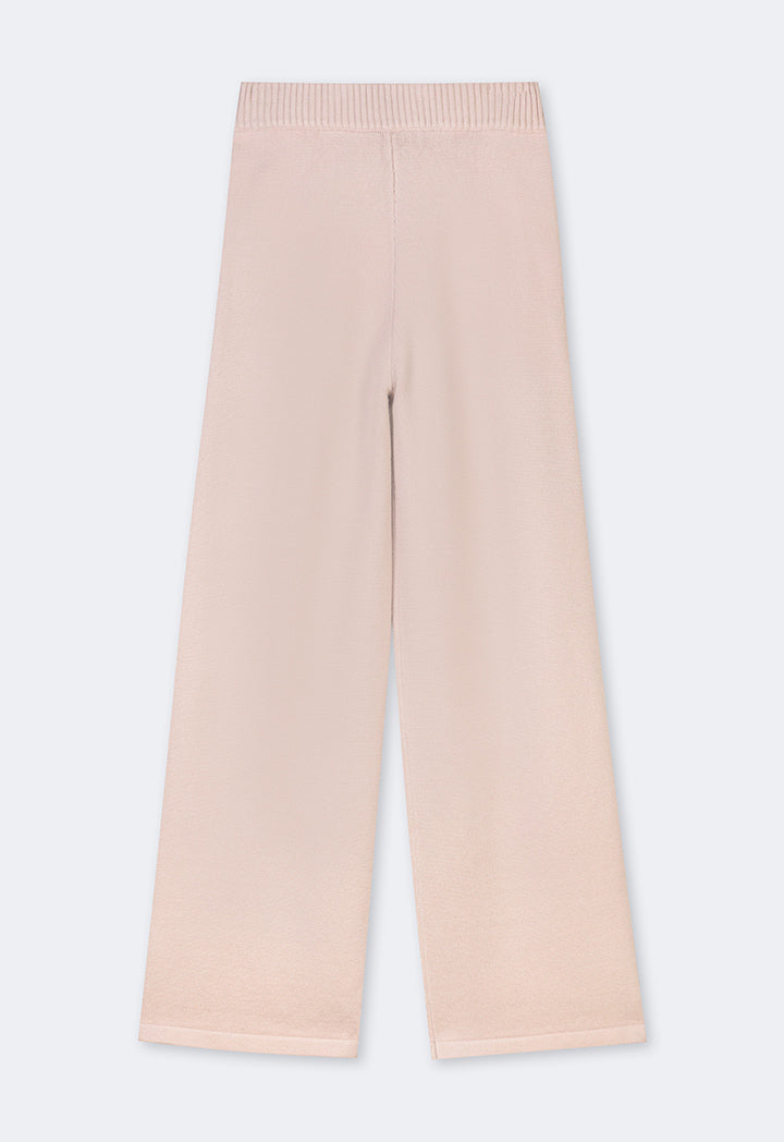 Choice Knitted Elasticated Waist Trousers Beige