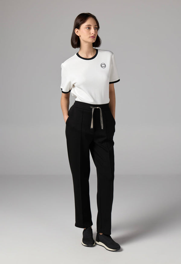 Choice Solid Elasticated Waistband Trousers Black