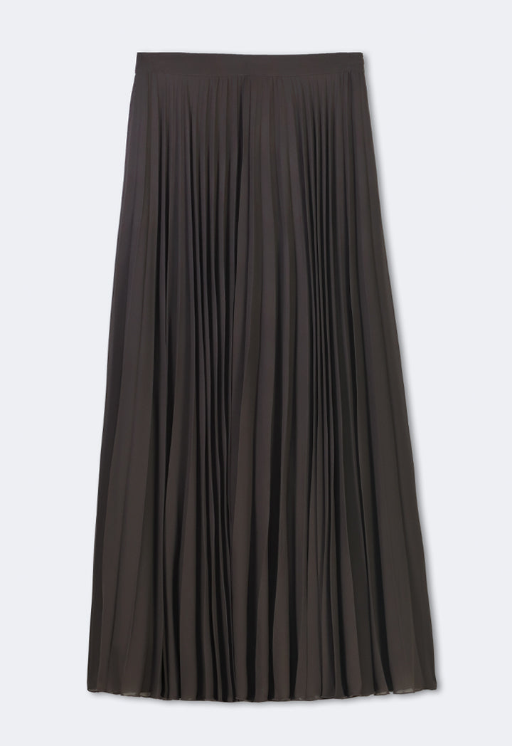 Choice Solid Pleated Skirt Anthracite