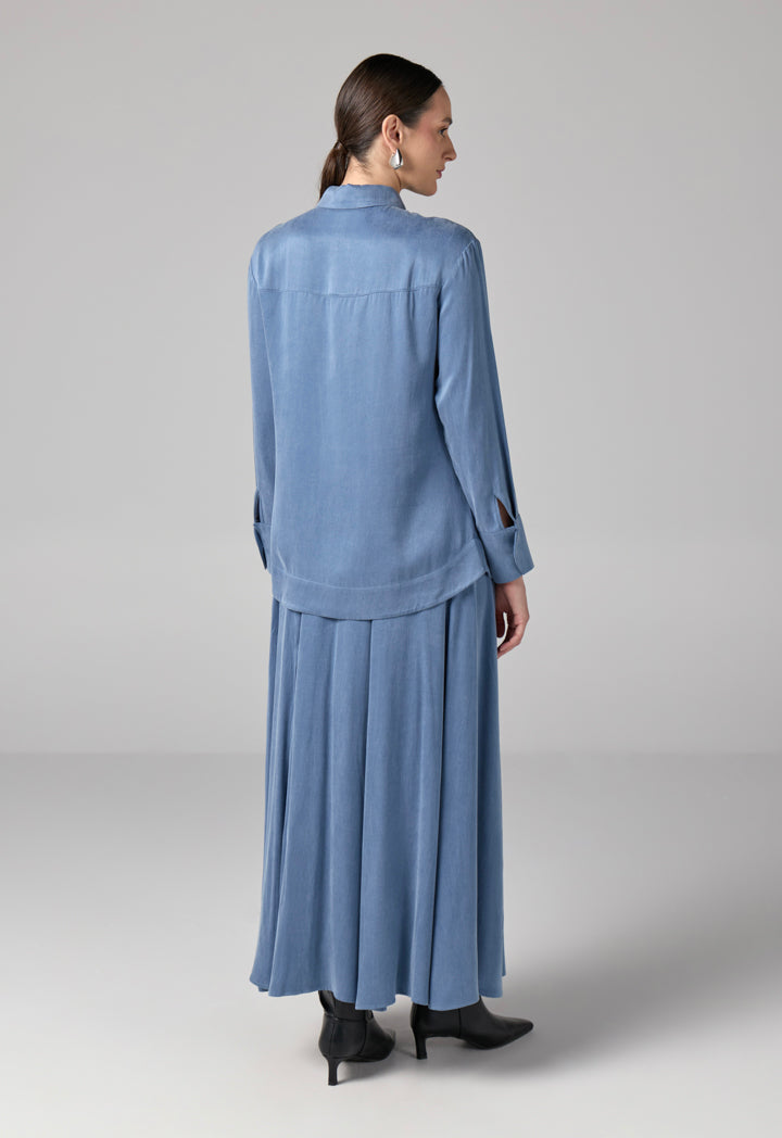 Choice Long Sleeves Basic Shirt Blue