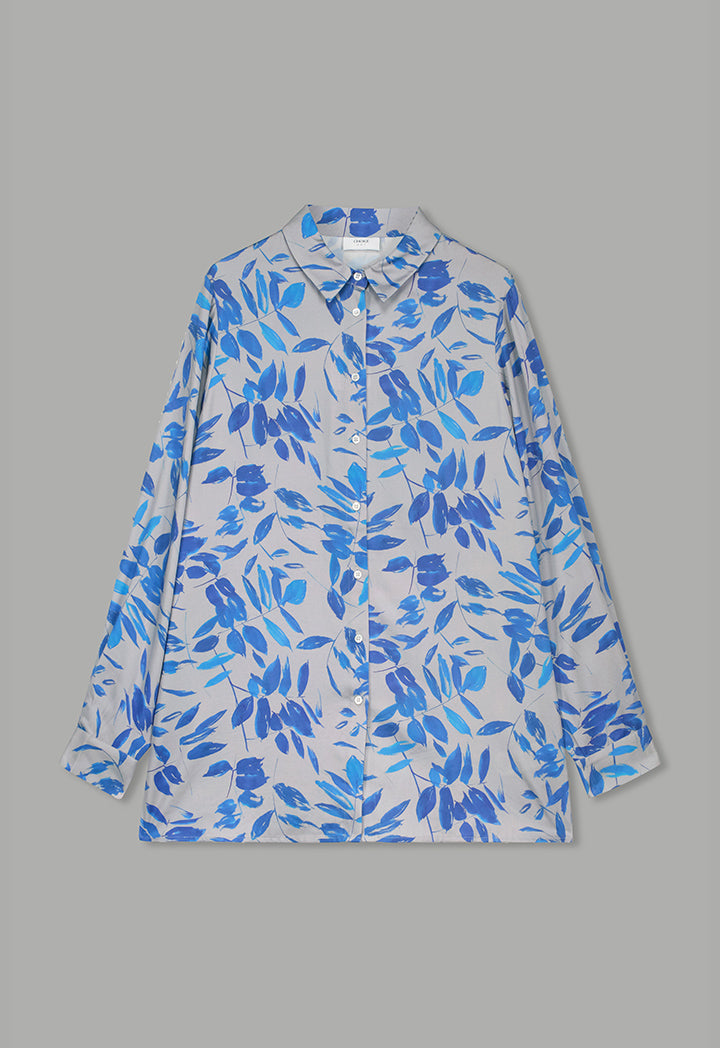 Choice Floral Printed Long Sleeve Shirt  Multi Color