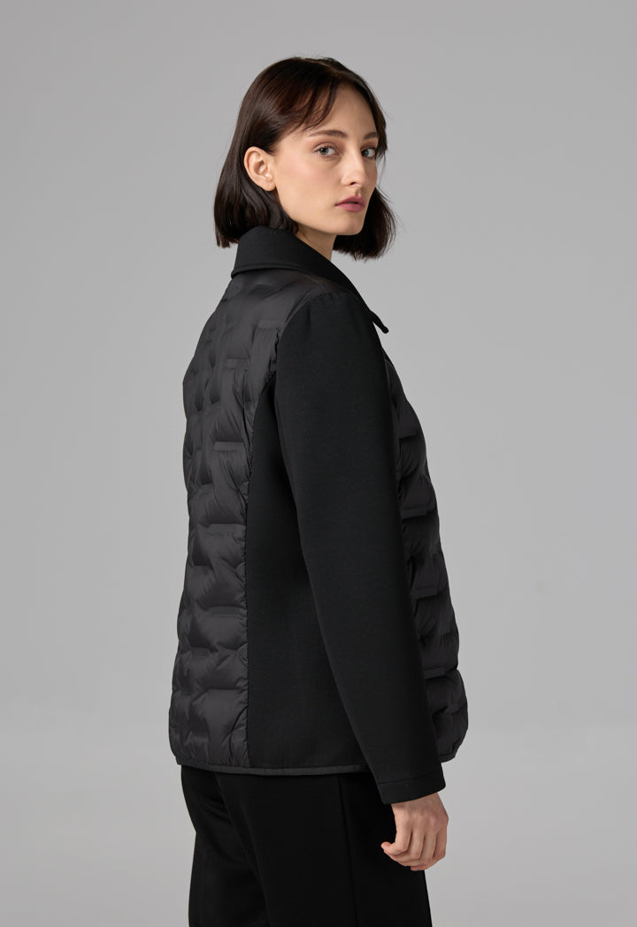 Choice Long Sleeve Quilted Jacket Black