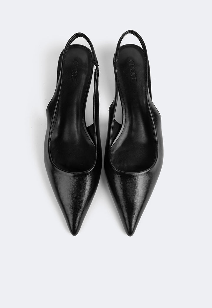 Choice Solid Pointed Toe Heels Black