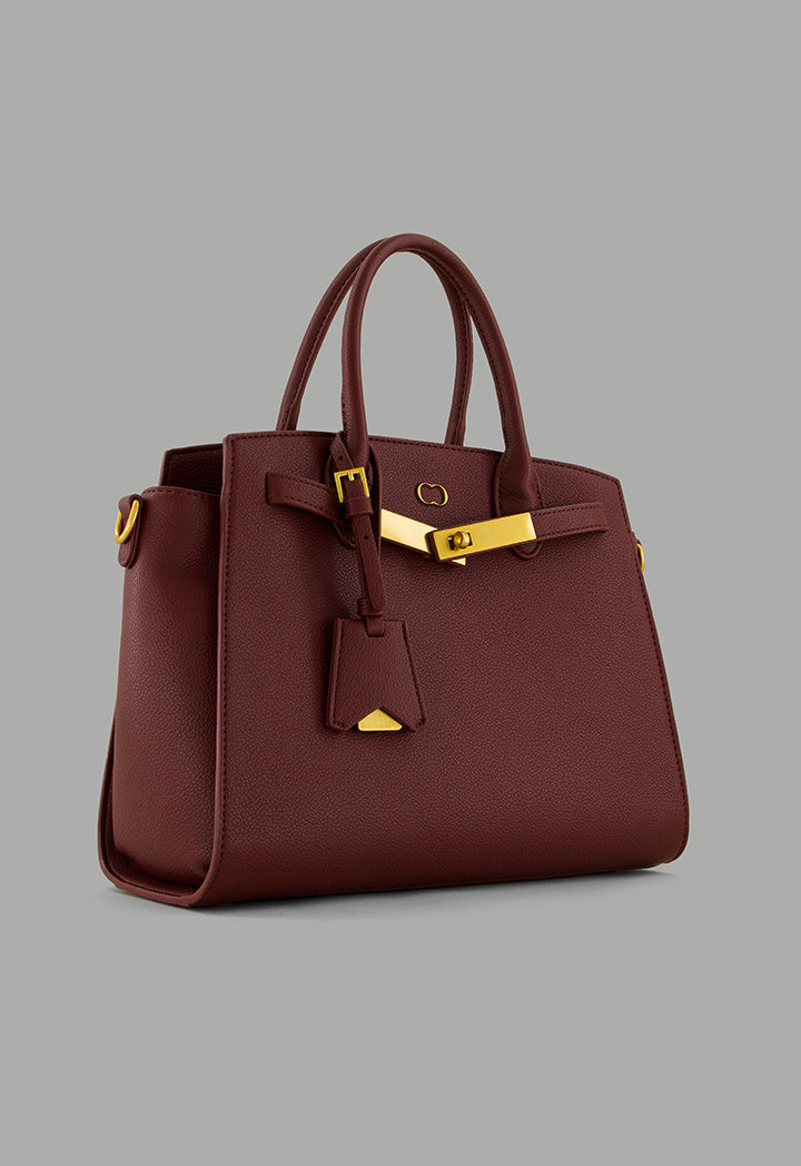 Choice Solid Classic Satchel Burgundy