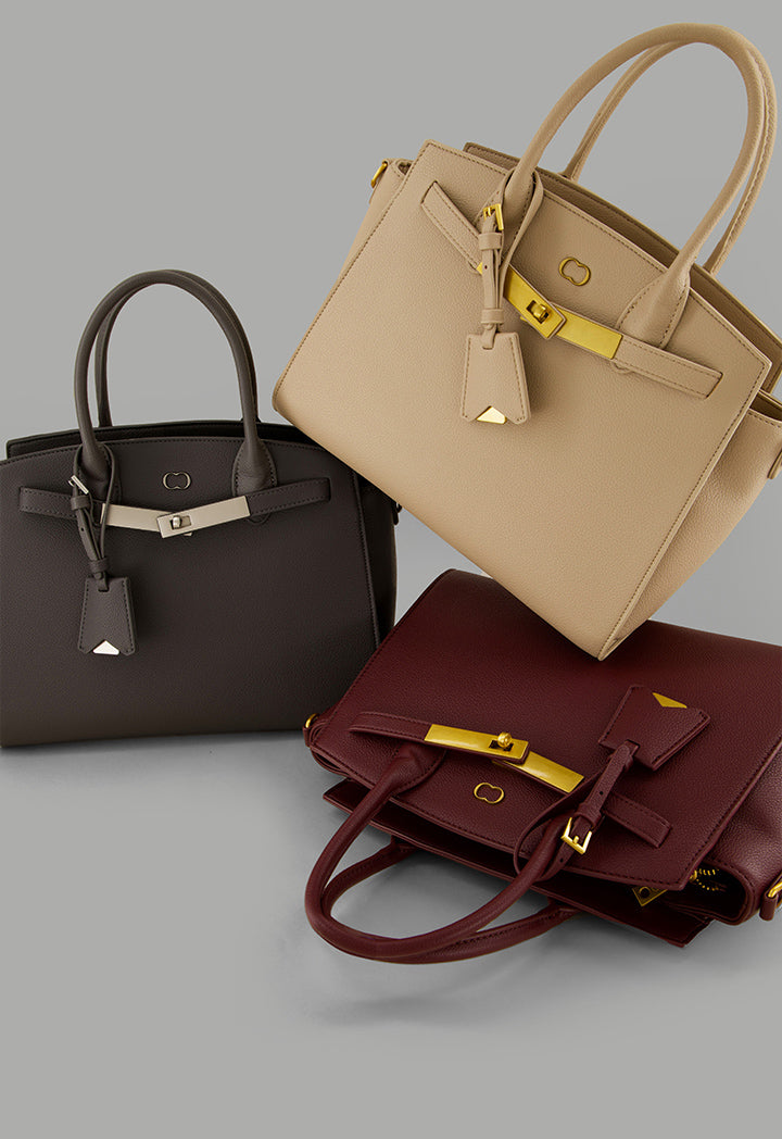 Choice Solid Classic Satchel Burgundy