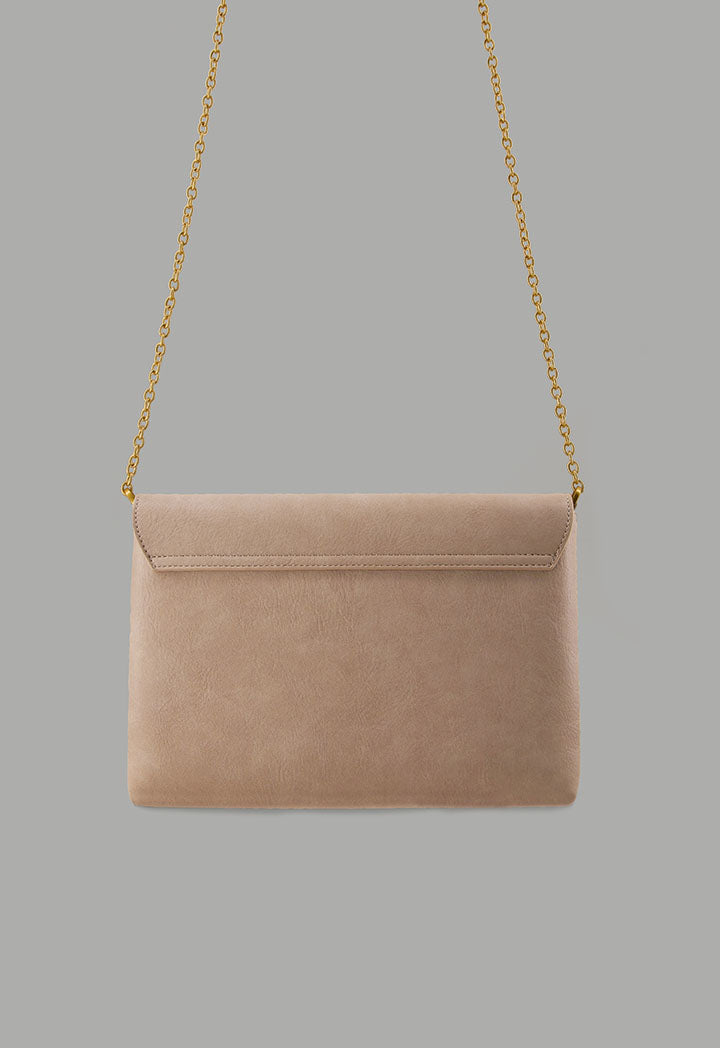 Choice Solid Pu Leather Pouch Light Beige