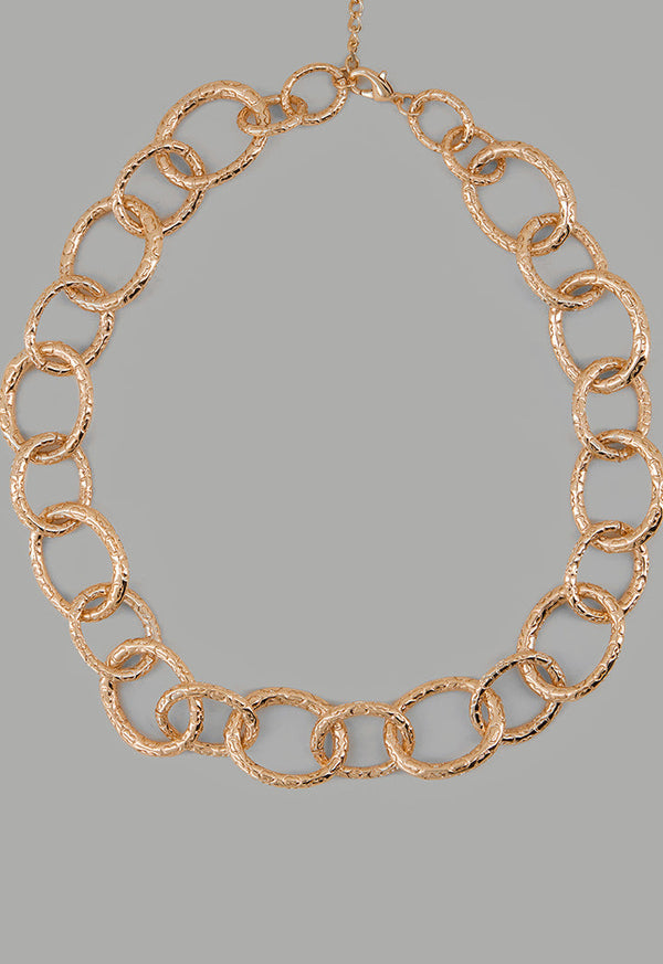 Choice Intricate Rings Necklace Gold