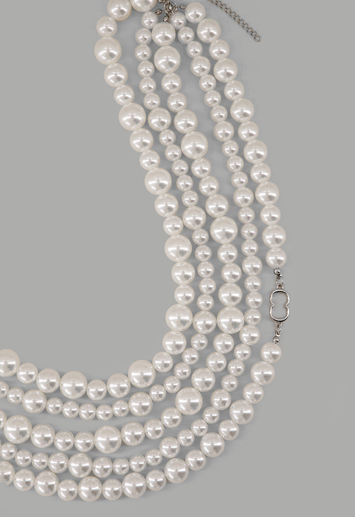 Choice Iconic Faux Pearls Necklace Off White