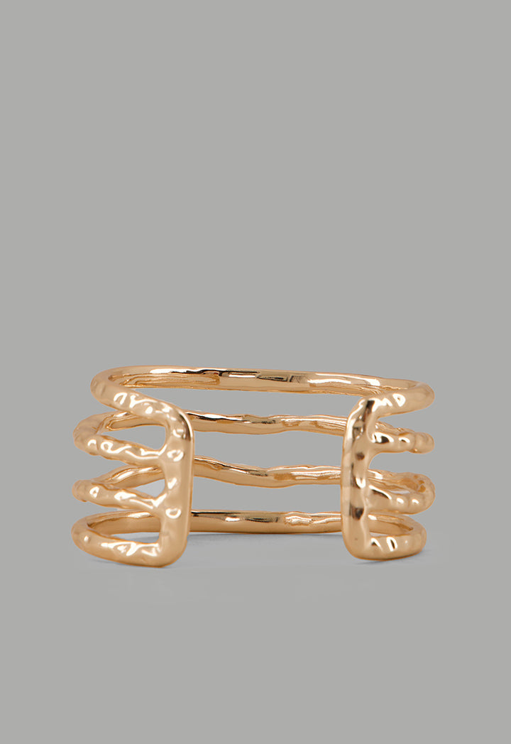 Choice Hammered Metallic Bracelet Gold