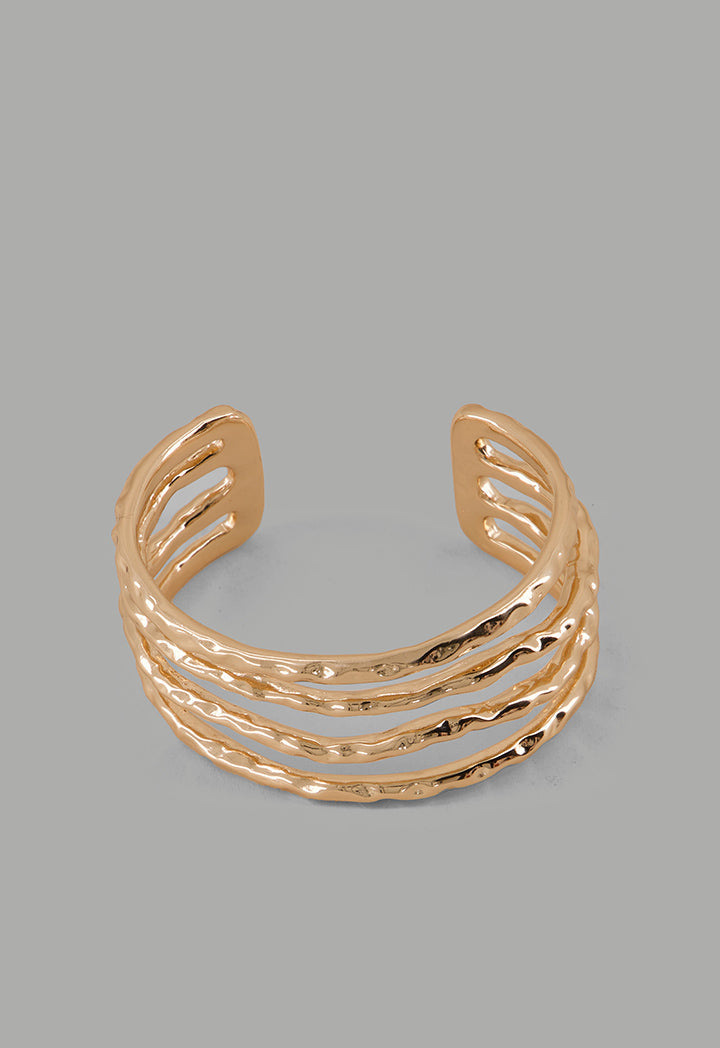 Choice Hammered Metallic Bracelet Gold