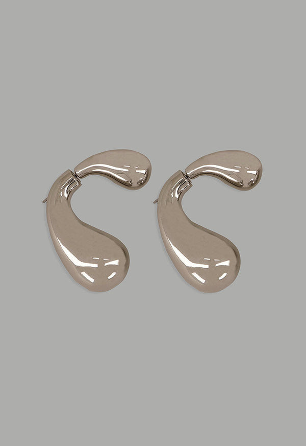 Choice Metallic Drop Earrings Silver