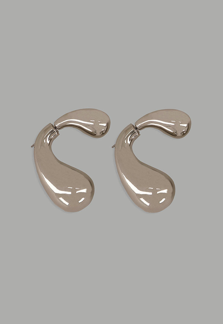 Choice Metallic Drop Earrings Silver