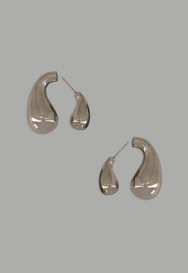 Choice Metallic Drop Earrings Silver