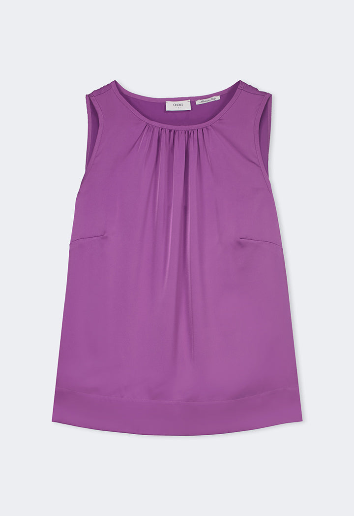 Choice Sleeveless Basic Top Purple