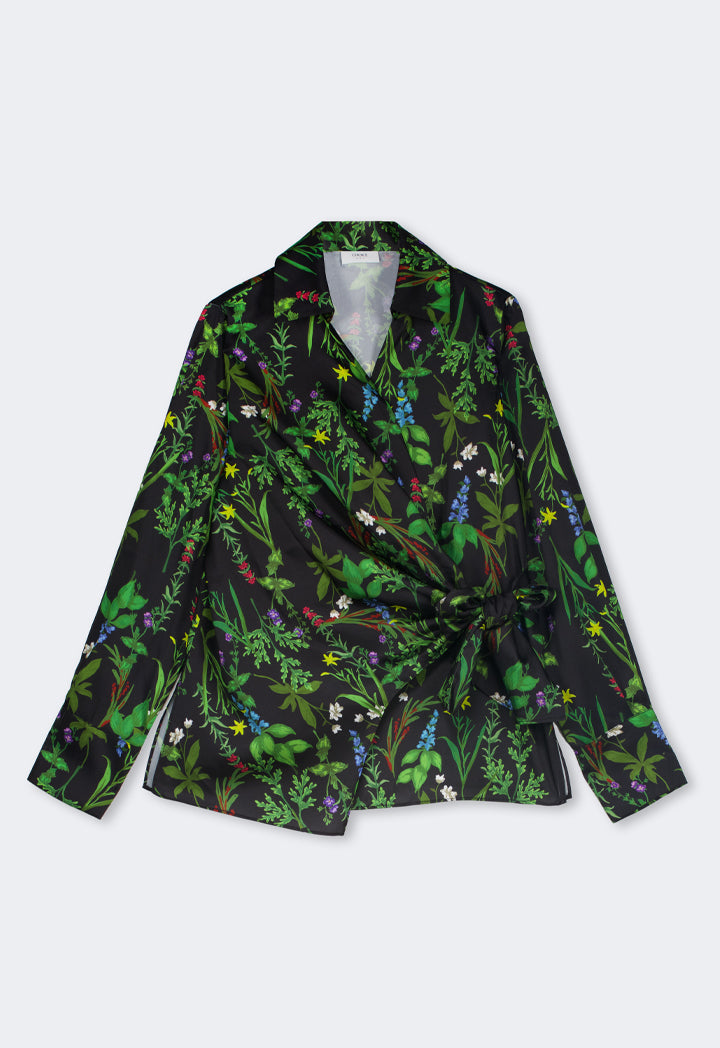 Choice High-Low Floral Printed Shirt Multi Color