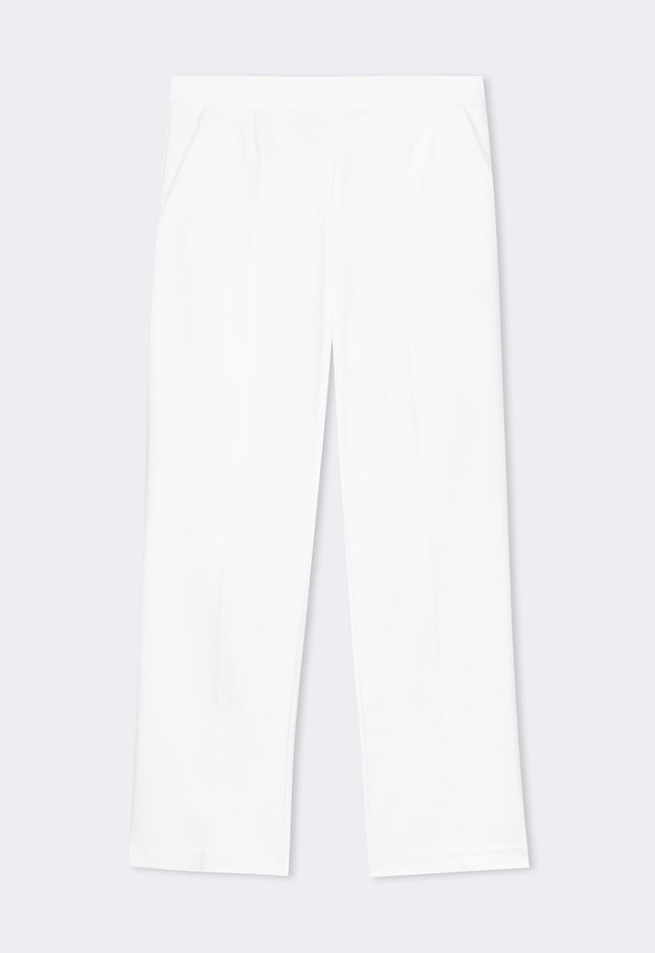 Choice Peg Leg High Waist Trousers Off White