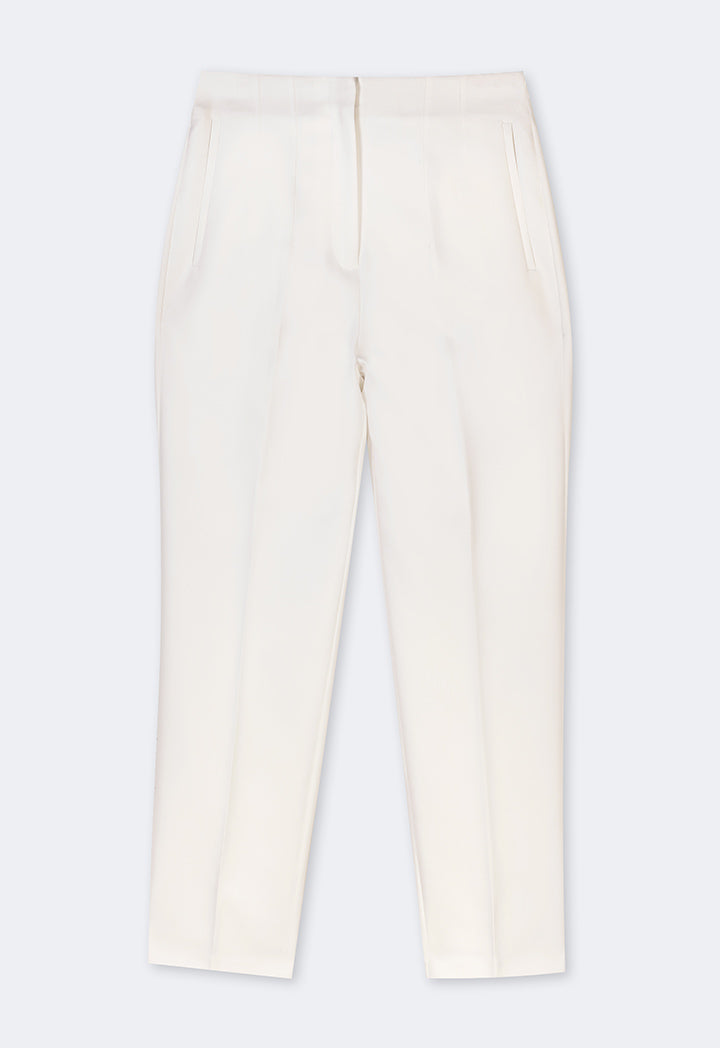 Choice Single Tone High-Waist Trousers Sand