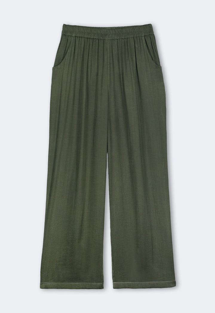 Choice Elasticated Waist Basic Trousers Khaki