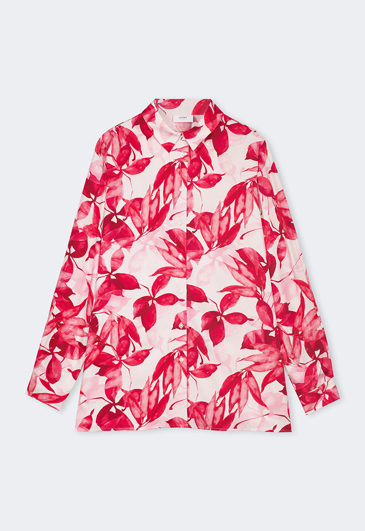 Choice Floral Printed Long Sleeve Shirt  Multi Color