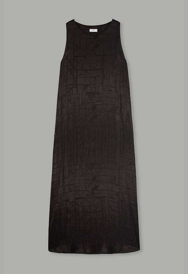 Choice Sleeveless Texture Dress  Black