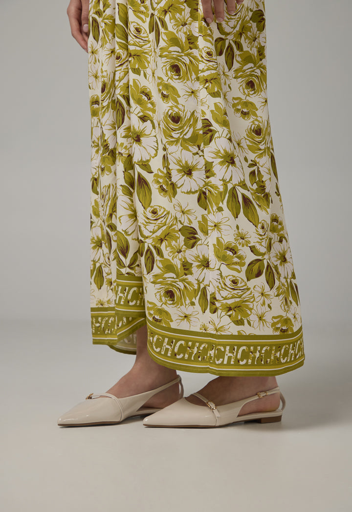 Choice Floral Printed Maxi Dress Multi Color