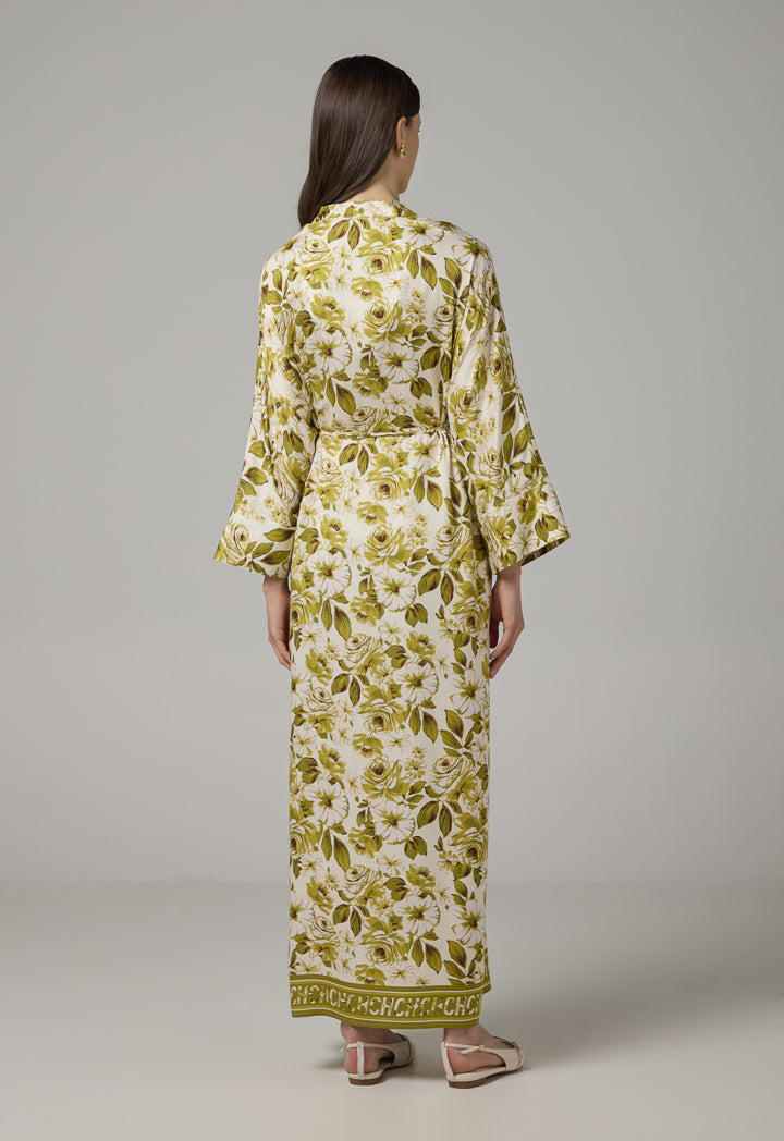 Choice Floral Printed Maxi Dress Multi Color