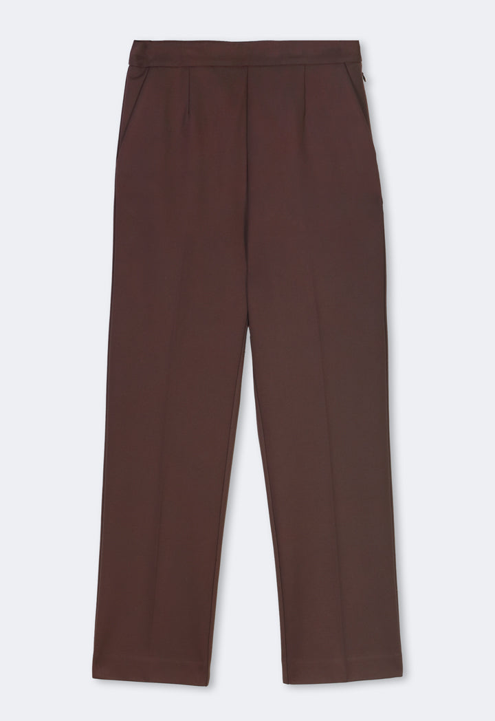 Choice Solid Straight Leg Trouser Brown