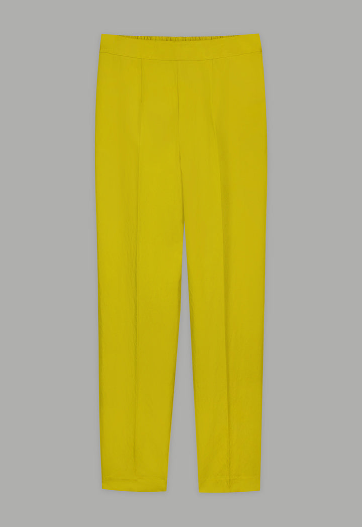 Choice Elastic Waist Basic Trousers Green